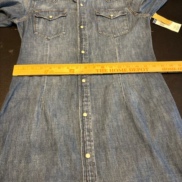 Polo Ralph Lauren Denim Western Shirt Dress NWT Blue Snap Front Women’s S/P - Picture 9 of 11